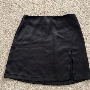 Black Satin Skirt